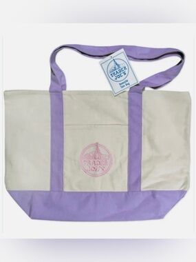 Trader Joe’s Limited Edition Lavender Large Canvas Tote Bag